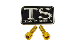 Titanium Surron Ultra Bee Headlight Bracket bolts by Prickly for Baja…, gold