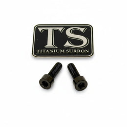 Titanium Surron Ultra Bee Headlight Bracket bolts by Prickly for Baja…, black
