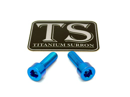 Titanium Surron Ultra Bee Headlight Bracket bolts by Prickly for Baja…, teal