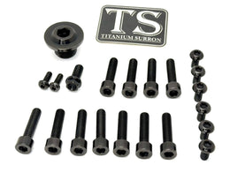 Titanium Surron Ultra Bee OEM Fork Bolt Kit · Titanium Surron, black