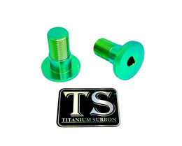 Titanium Talaria Sting Swingarm Bolts (set of two) · Titanium Surron, green