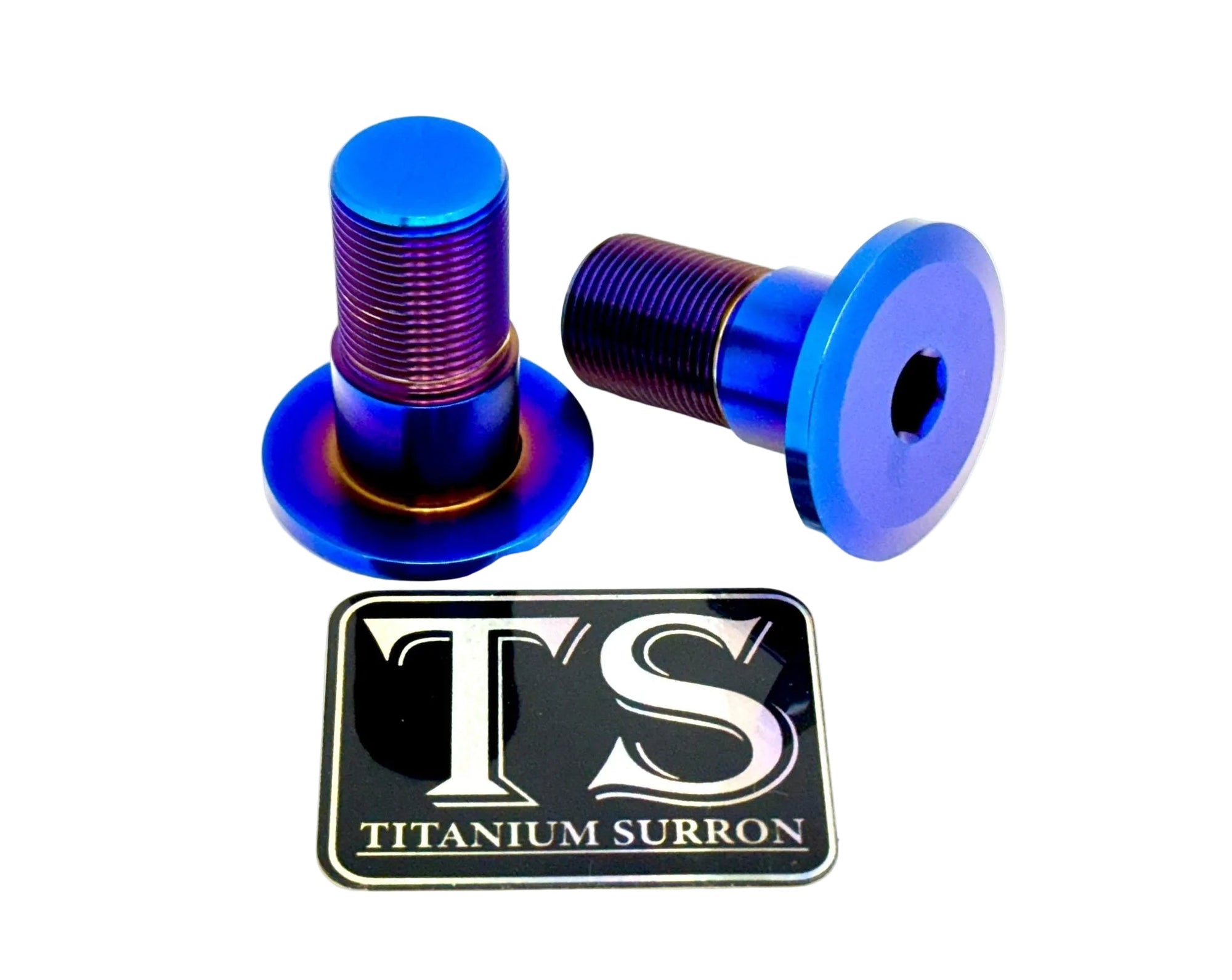 Titanium Talaria Sting Swingarm Bolts (set of two) · Titanium Surron, burnt blue