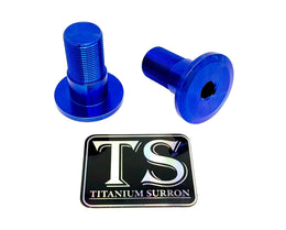 Titanium Talaria Sting Swingarm Bolts (set of two) · Titanium Surron, blue