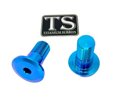 Titanium Talaria Sting Swingarm Bolts (set of two) · Titanium Surron, teal