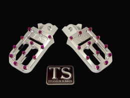 TS Custom Foot Pegs w/ Titanium Grips for Surron and Most Light E-moto