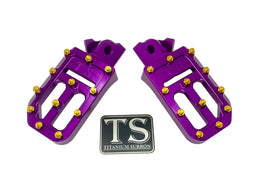 TS Custom Foot Pegs w/ Titanium Grips for Surron and Most Light E-moto