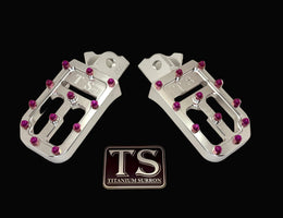 TS Custom Foot Pegs w/ Titanium Grips for Talaria and Altis · Titanium Surron, view 4