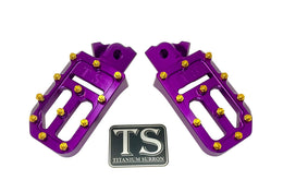 TS Custom Foot Pegs w/ Titanium Grips for Talaria and Altis · Titanium Surron, view 3