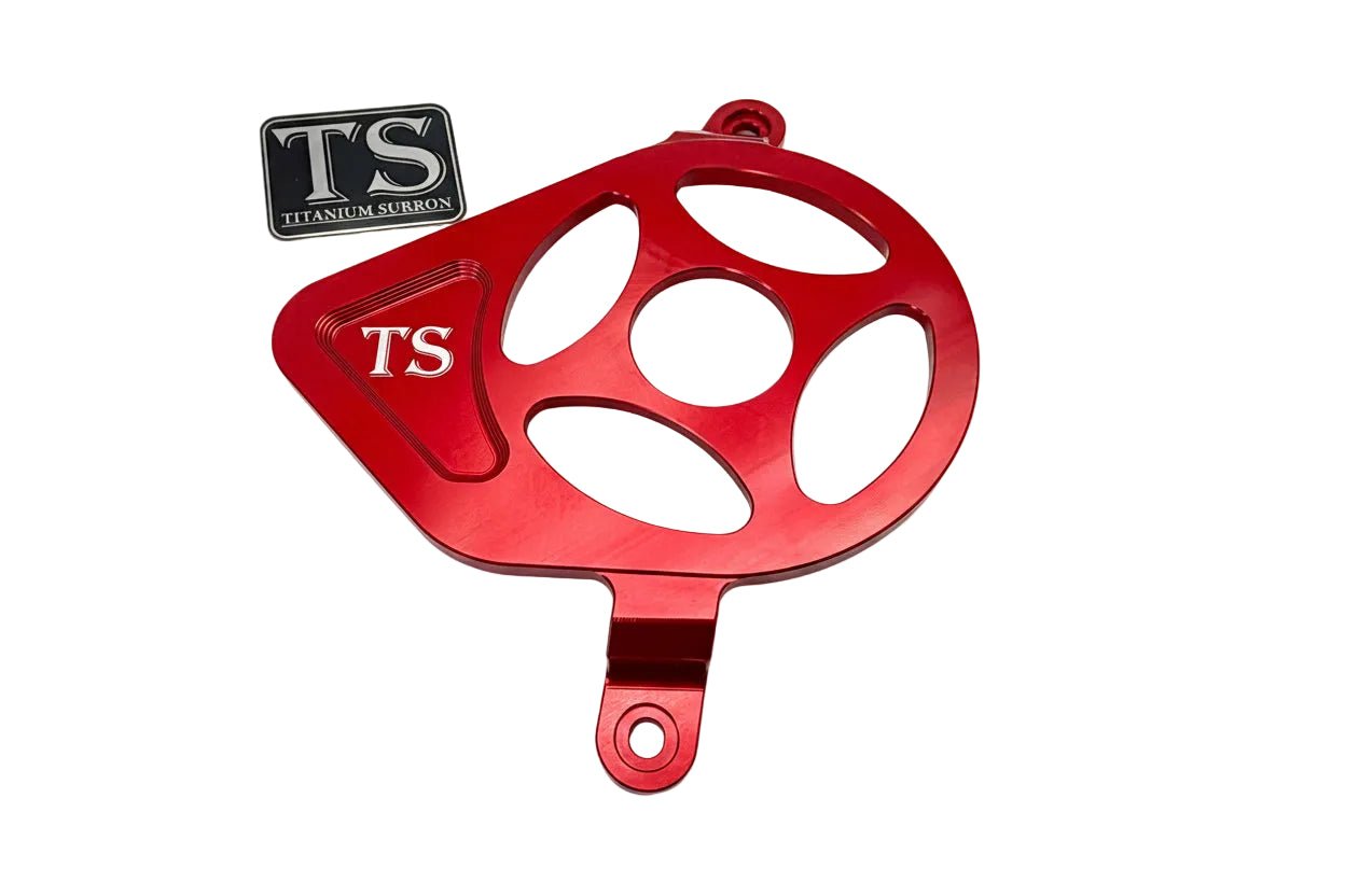 TS Gearbox Cover for Talaria Sting MX5/ MX4/ MX3 · Titanium Surron, red