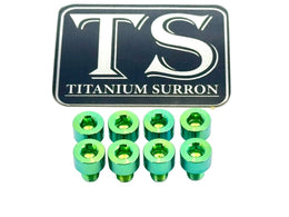 Ventus V9600 Heat Sink Titanium Bolt Kits (8 pcs) · Titanium Surron, green