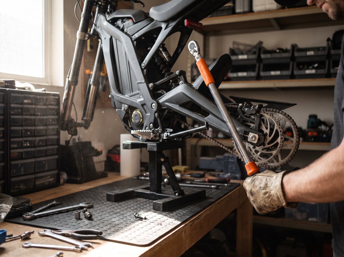 Pick your bike once. The whole store filters to parts that fit.